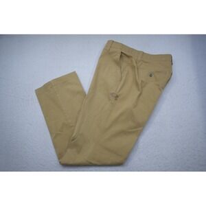 Under Armour Golf Pants Light Brown Stretch Cotton Blend Flat Front Mens 34 x 31